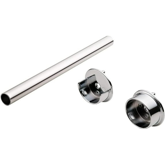 TAG Hardware 1-5/16" Round Wardrobe Closet Rod with Two End Supports and Installation screws