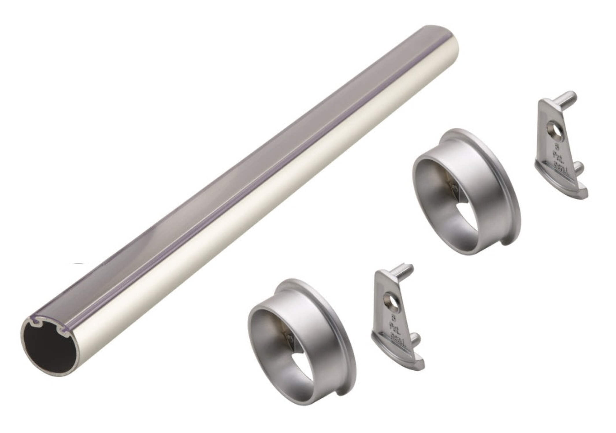 TAG Hardware Premium Concave Wardrobe Closet Rod with End Supports and ...