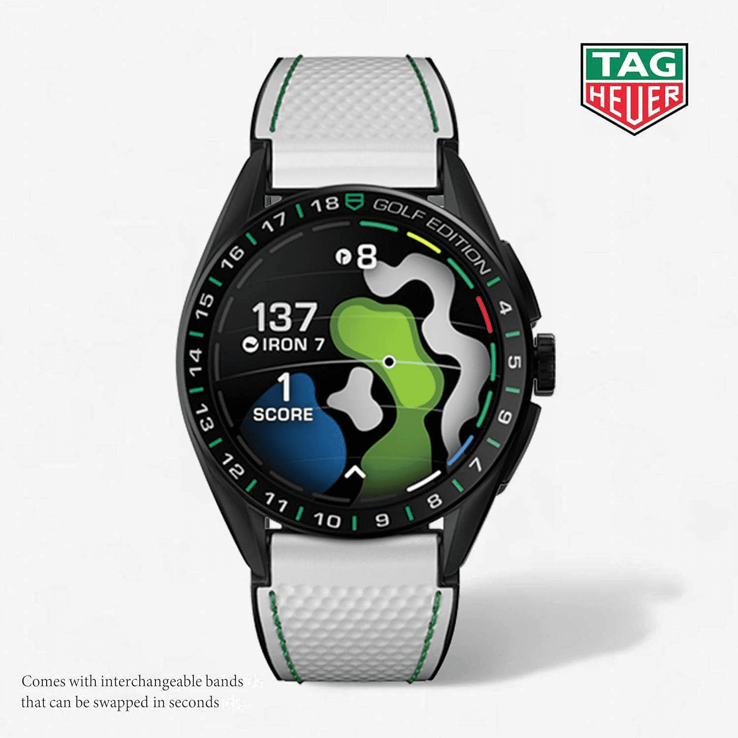 TAG HEUER Connected Calibre E4 Golf Edition 45 mm Titanium Mens Watch
