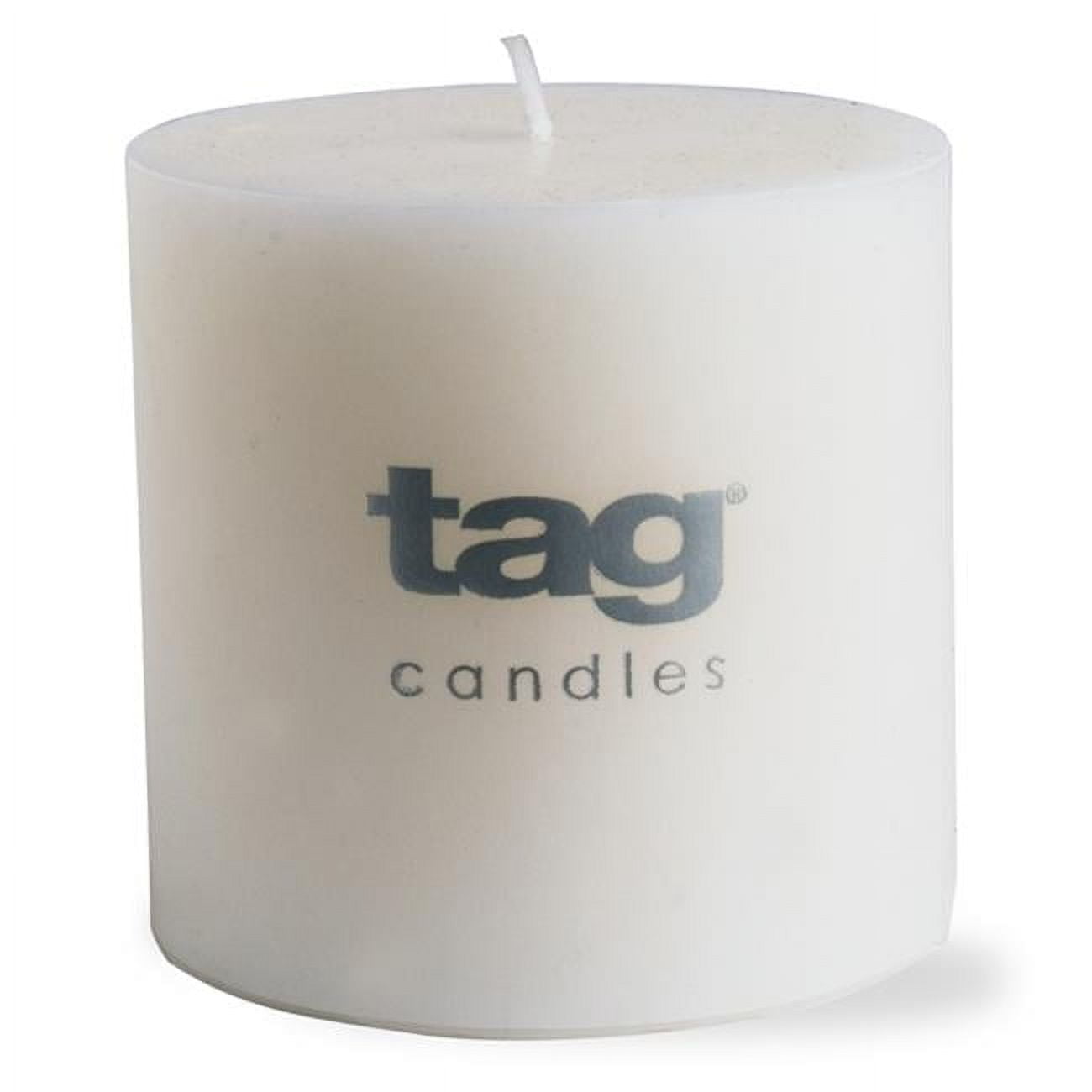 Elegant Unscented White Paraffin Pillar Candle, 3x3 Inches
