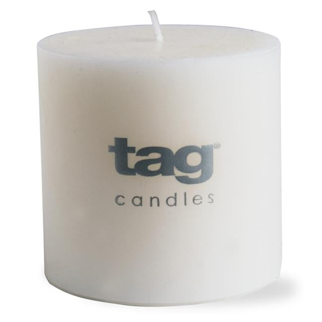 Elegant Unscented White Paraffin Pillar Candle, 3x3 Inches
