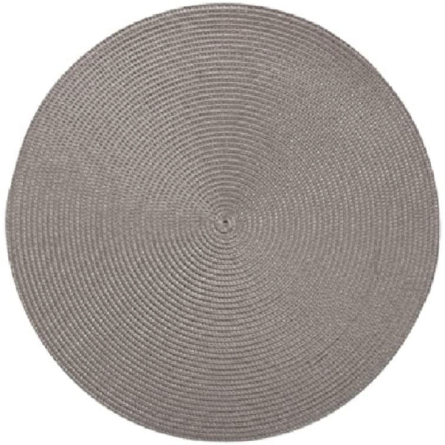 TAG Round Woven Placemat, Gray