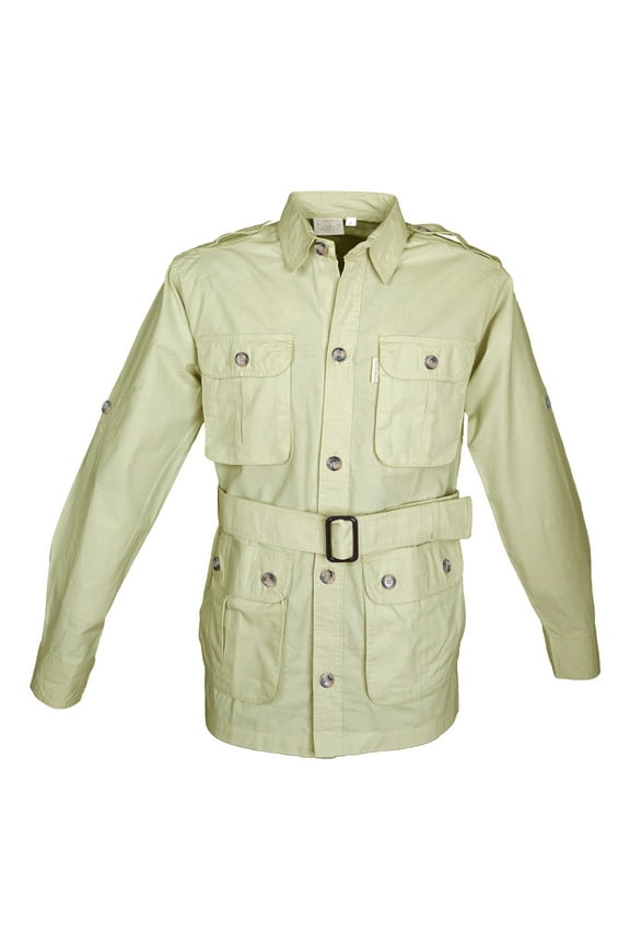 Adult Male Safari Jacket, Color: Stone, Size: 2XL