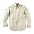 thumbnail image 1 of TAG SAFARI Adult Male Shooter Long Sleeve Shirt, Color: Stone, Size: XL, 1 of 3