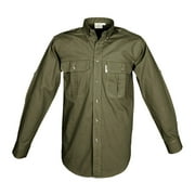 TAG SAFARI Adult Male Trail Long Sleeve Shirt, Color: Moss, Size: XL