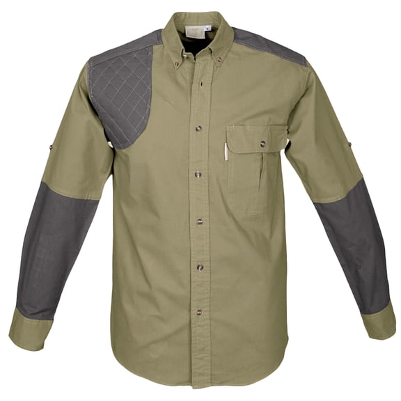 TAG SAFARI Adult Male Upland Long Sleeve Shirt, Color: Khaki/Olive, Size: XL