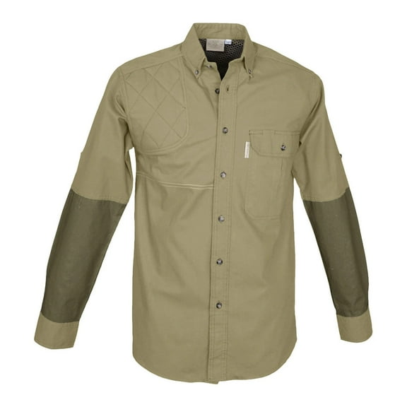 TAG SAFARI Clay Bird Shirt for Men Long Sleeve, Color: Khaki/Moss, Size: M (TAGS-MS-177L/S-P867-K/M-M)