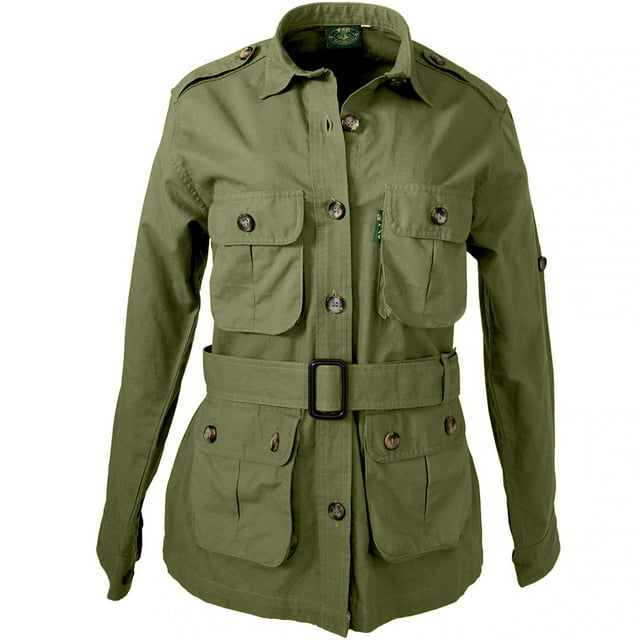 TAG SAFARI Jacket for Women, Color: Moss, Size: L (LJ-083-P867-M-L)