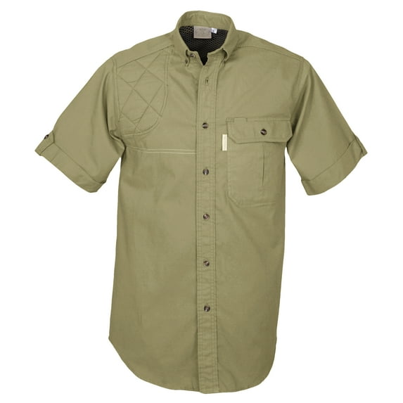 TAG Safari Clay Bird Shirt for Men - S-Sleeve (Khaki, X-Large)