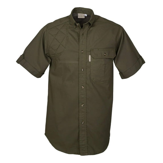 TAG Safari Clay Bird Shirt for Men - S-Sleeve (Moss, Medium)