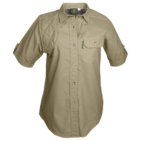TAG Safari Clay Bird Shirt for Women - S-Sleeve (Khaki, X-Small)