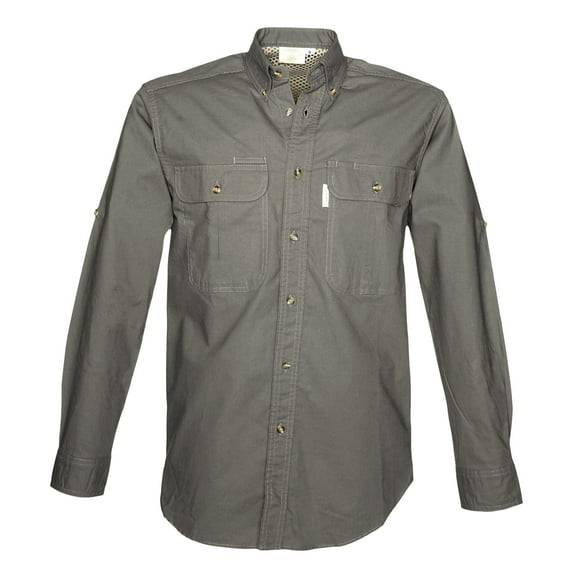 TAG Safari Men's Adventure Long Sleeve Shirt w Chest Pockets. (Olive, XX-Large)