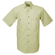 TAG Safari Mens Safari Short Sleeve Shirt w Chest Pockets Stone, 3X-Large