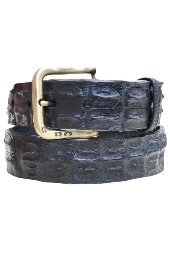 Nile Crocodile Skin Belt - Black