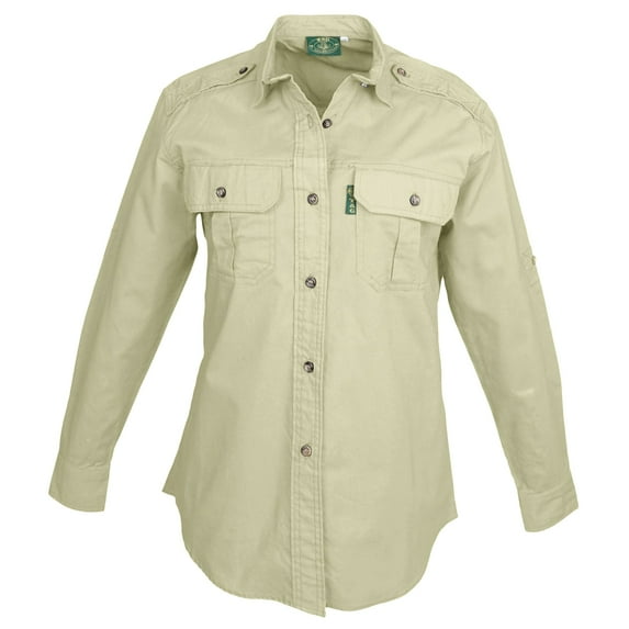 TAG Safari Trail Shirt for Women - L-Sleeve (Stone, Medium)