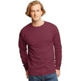 thumbnail image 1 of TAGLESS Men`s Long-Sleeve T-Shirt - Best-Seller, 5586, 2XL, Maroon, 1 of 2