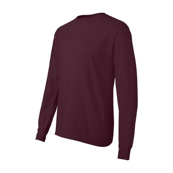 TAGLESS Men`s Long-Sleeve T-Shirt - Best-Seller, 5586, 3XL, Maroon