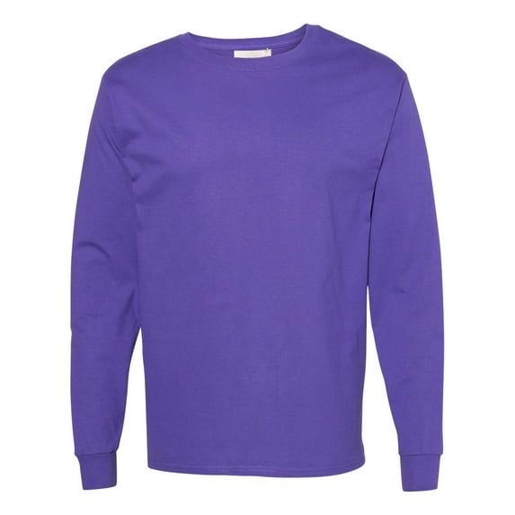 TAGLESS Men`s Long-Sleeve T-Shirt - Best-Seller, 5586, M, Purple