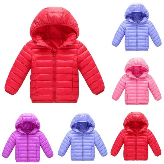 TAGOLD Boys' Outerwear Jackets Coats Long Sleeve Solid Puffer Jacket for Winter
