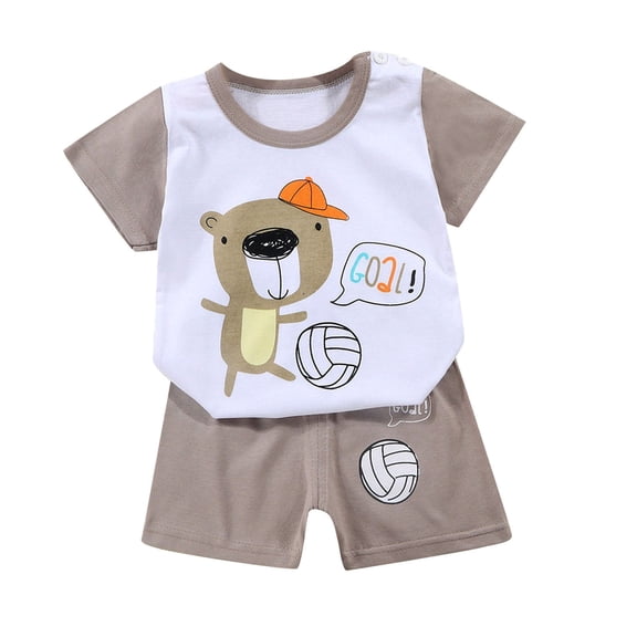 TAGOLD Kids Fall Sets, Toddler Kids Baby Boys Girls Fashion Cute Short Sleeve Puppy Print Casual Suit