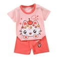 thumbnail image 1 of TAGOLD Kids Fall Sets, Toddler Kids Baby Boys Girls Fashion Cute Short Sleeve Puppy Print Casual Suit, 1 of 4