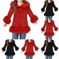 thumbnail image 1 of TAGOLD Girls' Outerwear Jackets 4 - 16 Years Solid Thickened Coat Long - Sleeve Hooded, 1 of 4