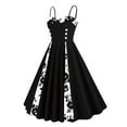 thumbnail image 1 of TAGOLD Halloween Dress for Womens,Fashion Womens Vintage Dress Sleeveless V-Neck Printing, 1 of 3