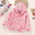 thumbnail image 1 of TAGOLD Jackets for Kids 3-10 Years Children Long Sleeve Hooded Windproof Coat Print Zippered Jacket for Fall Winter, 1 of 4