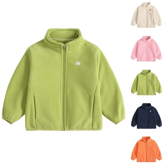 TAGOLD Jackets for Kids 9M - 7Y Unisex Long - Sleeve Zip - up Jacket without Hood