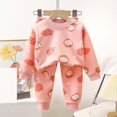 thumbnail image 1 of TAGOLD Kids Toddler Casual 2 Piece Outfits Set,Boys Girls Long Sleeve Winter Sets,Children's Round Neck Long Sleeved Elastic Waisted Pants With Home Suit Set,6 Months, 1 of 3