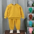thumbnail image 1 of TAGOLD Kids Toddler Casual 2 Piece Outfits Set,Boys Girls Long Sleeve Winter Sets,Children's Solid Color Round Neck Sweatshirt And Long Pants Two-piece Set For Kids,10-11 Years, 1 of 5