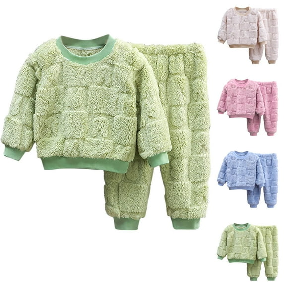 TAGOLD Kids Toddler Casual 2 Piece Outfits Set,Boys Girls Long Sleeve Winter Sets,Long Sleeve Hooded Set Sweater Pocket Round Neck Sweater Long Pants Set Top And Pants Two-piece Set,11 Years