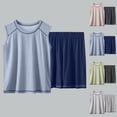 thumbnail image 1 of TAGOLD Kids Toddler Casual 2 Piece Outfits Set,Boys Girls Summer Sleeveless Tank Sets,Children's Solid Color Sleeveless Elastic Waist Shorts Mid Size Children's Summer Casual Home Suit Set,12 Years, 1 of 5