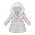 thumbnail image 1 of TAGOLD Kids Winter Coat Kids Outerwear Coats Unisex Long Sleeve Hooded Coat with Collar Waist Cinched Long Length Warm Winter Outerwear for Boys and Girls, 1 of 3