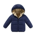 thumbnail image 1 of TAGOLD Winter Coats for kids,Kids Fall Winter Jacket Coats, Toddler Kids Boys Girls Cute Solid Color Plush Cute Winter Thick Casual Keep Warm Hooded Coat Jacket, 1 of 2