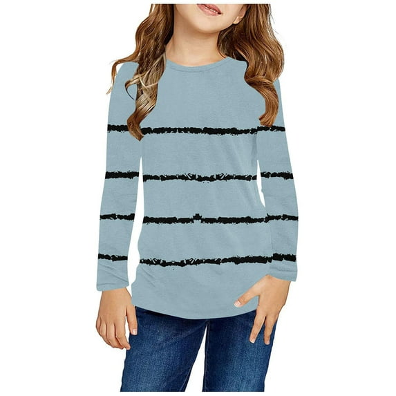 TAGOLD Kids Winter Tops,Fall Winter Sweater for Kids,Girls Long Sleeve Prints Shirts Cute Crewnecks Tops Dressy Casual Blouses Clothes