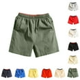 thumbnail image 1 of TAGOLD Mens Half Shorts Pants Solid Color Casual Loose Elastic Waist Sport Beach Shorts With Pockets, 1 of 5