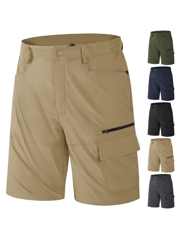 Mens Half Shorts Pants Solid Color Casual Zipper Button Pocket Summer Lightweight Casual Shorts
