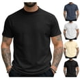 thumbnail image 1 of TAGOLD Mens Summer Short Sleeve Round-Neck Blouses & Shirts Solid Color Dry Slim Base Layer Top, 1 of 5