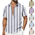 thumbnail image 1 of TAGOLD Mens Summer Short Sleeve V-Neck Blouses & Shirts Tropical Print Beach Vacation Shirt Top, 1 of 5