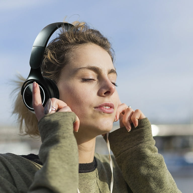 TAGOLD New Bluetooth Headset Headworn Telesports Wireless Headset Subwoofer HD Call Music Headset Pluggable Card Supports AUX Expansion Connection