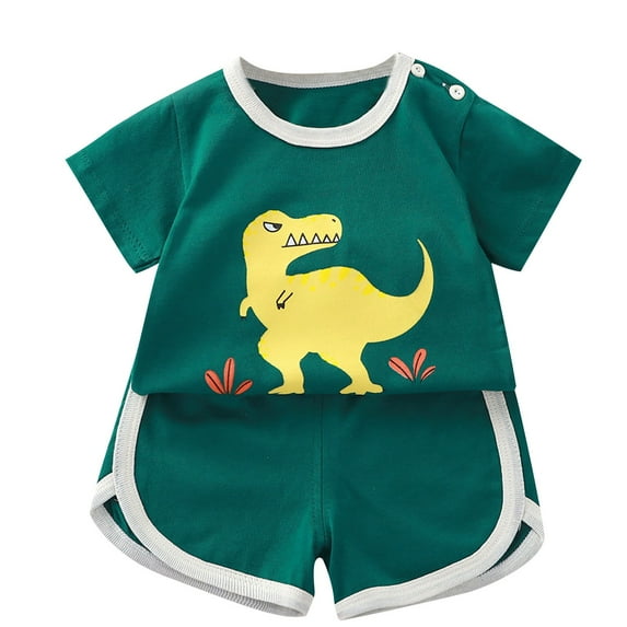 TAGOLD Summer Outfit Sets for Kids Clothes,Boys Outfit Sets,Children's Short Sleeved Set Baby's Summer T-shirt Two-piece Set Cotton Sports And Casual Clothes