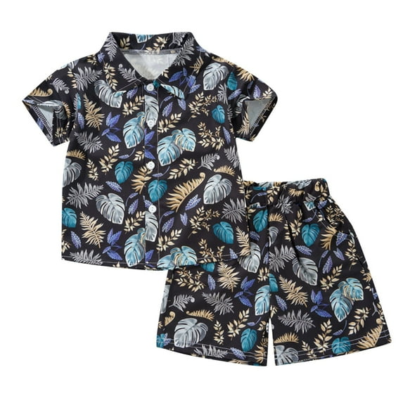 TAGOLD Summer Outfit Sets for Kids Clothes,Boys Outfit Sets,Shirts For Kids Short Sleeve Graphic Solid Thin Shirt Casual For 1-8 Years Boy Children's Short Sleeved Shirt Pants