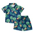 thumbnail image 1 of TAGOLD Summer Outfit Sets for Kids Clothes,Boys Outfit Sets,Shirts For Kids Short Sleeve Graphic Solid Thin Shirt Casual For 1-8 Years Boy Children's Short Sleeved Shirt Pants, 1 of 3