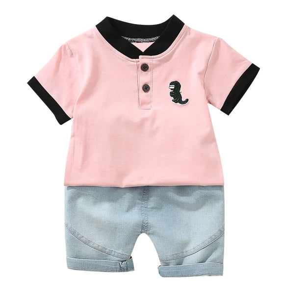 TAGOLD Summer Outfit Sets for Kids Clothes,Boys Outfit Sets,Shirts For Kids Short Sleeve Graphic Solid Thin Shirt Casual For 3-11 Years Boy Children's Short Sleeved Shirt Pants