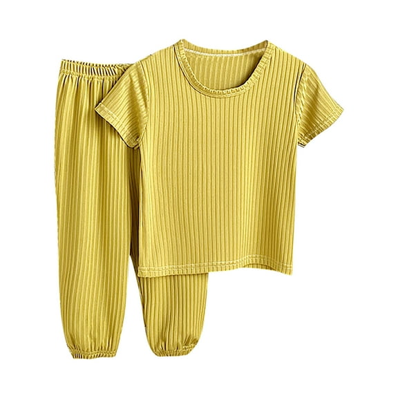 TAGOLD Summer Outfit Sets for Kids Clothes,Girls Outfit Sets,Children's Summer Striped Sling Comfortable Round-Neck Tank Top And Long Pants Sets For Kids
