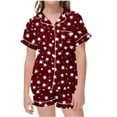 thumbnail image 1 of TAGOLD Summer Outfit Sets for Kids Clothes,Girls Outfit Sets,Children's Summer Small Print Short Sleeved Pants Home Wear Clothes Suit For Kids, 1 of 5