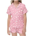 thumbnail image 1 of TAGOLD Summer Outfit Sets for Kids Clothes,Girls Outfit Sets,Children's Summer Small Print Short Sleeved Pants Home Wear Clothes Suit For Kids, 1 of 5