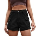 thumbnail image 1 of TAGOLD Summer Savings 2024 Womens Summer Shorts,Women's American Sexy Casual Comfortable Denim Work Shorts Hot Pants Black, 1 of 3