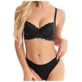 thumbnail image 1 of TAGOLD Womens Lingerie ,Fashion Woman's Lace Beauty Back Solid Strap Wrap Plus Size Bra Underwear, 1 of 5